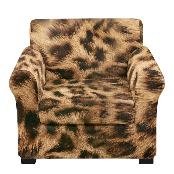 CHAQLIN 2 Piece Armchair Sofa Covers for Living Room, Leopard Print Armchair Slipcover Anti-Dust Chair Covers for Pet & Kid