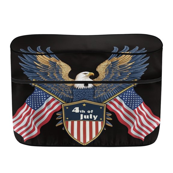 CHAQLIN 4th of July RV Dual Propane Tank Cover, Polyester Waterproof Easy Install Cover for Travel Outdoor Camping and RV Campers