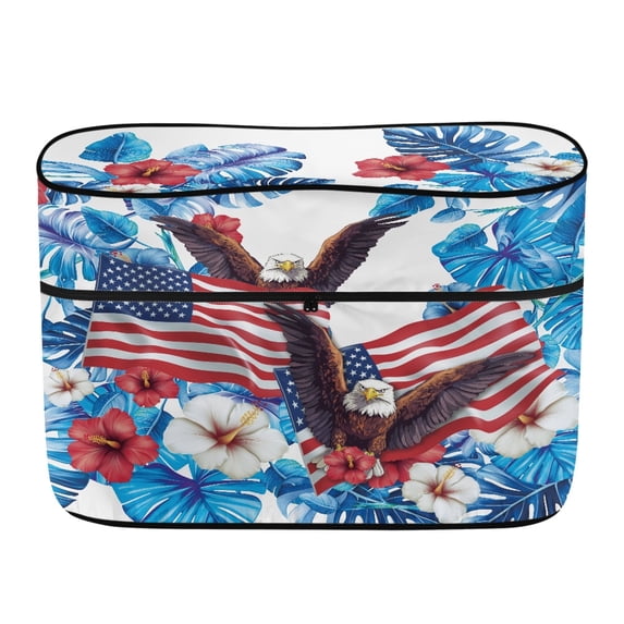 CHAQLIN 4th of July Rv Propane Tank Cover Featuring Bald Eagle Flag Pattern, Waterproof Polyester Cover for Camping and Travel Trailer Use