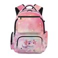 thumbnail image 1 of CHAQLIN Axolotl Heart Print traspirante Bookbag for School Travel, Durable Water Repellent 600D Polyester School Bag, 1 of 9