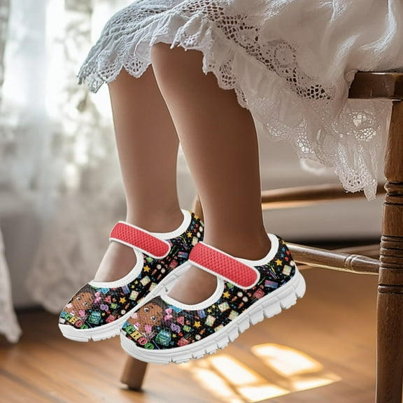 CHAQLIN Girls Loafers School Shoes Mary Jane Chunky Platform Dress Shoe Prewalker Dress Crib Shoes Black Single Buckle Casual Closed Low-Cut Shoe