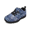 thumbnail image 1 of CHAQLIN Blue Leopard Cheetah Print Shoes for Boys Girls Breathable Anti-Slip Sneakers Mesh Walking Lightweight Athletic Running Shoes with Hook and Loop, 1 of 7
