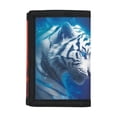 thumbnail image 1 of CHAQLIN Blue White Tiger Trifold Wallet, Polyester Foldable Big Capacity Kids Wallet for Travel and Outdoor Daily Use, 1 of 7