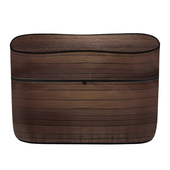CHAQLIN Brown Wood Grain Print RV Propane Tank Cover, UV Protection Polyester Camper Propane Tank Cover for Travel Camping, Waterproof Propane Tank Cover Table
