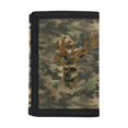 thumbnail image 1 of CHAQLIN Camouflage Deer Pattern Velcro Boys Trifold Wallet, Polyester Children's Wallet Slim Kids Trifold Wallet for Outdoor Outdoor Sports, 1 of 7
