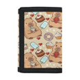 thumbnail image 1 of CHAQLIN Cartoon Capybara & Dessert Pattern Children's Wallet, Stretch Polyester Trifold Card Wallet for Outdoor Sports, Foldable Lightweight Children Wallets, 1 of 7