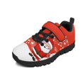 thumbnail image 1 of CHAQLIN Cartoon Santa Claus Running Shoes for Boys Single Buckle Lace Up Kids Christmas Shoes for Girls Running Tennis Sneakers Knitted Mesh Sneakers, 1 of 7