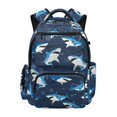 thumbnail image 1 of CHAQLIN Cartoon Shark Print Kids Backpack with Padded Shoulder Strap Side Pockets Daypack, Multi-Pocket 17 Inch Kids School Backpack for Back to School Sports Scuola, 1 of 10