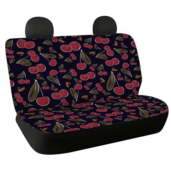 CHAQLIN Cherry Car Backseat Covers with SUV Van, Durable Non-Slip Seat Cover Protectors(Set of 2 Pieces)