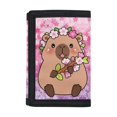 thumbnail image 1 of CHAQLIN Children's Wallet Cherry Blossom Gradient Lightweight Kids Trifold Wallet for Outdoor, Polyester Portable Trifold Card Wallet, 1 of 7
