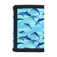 thumbnail image 1 of CHAQLIN Children's Wallet Dolphin Print Slim Trifold Card Wallet for Sports, Polyester Waterproof Wallet for Boys, 1 of 6