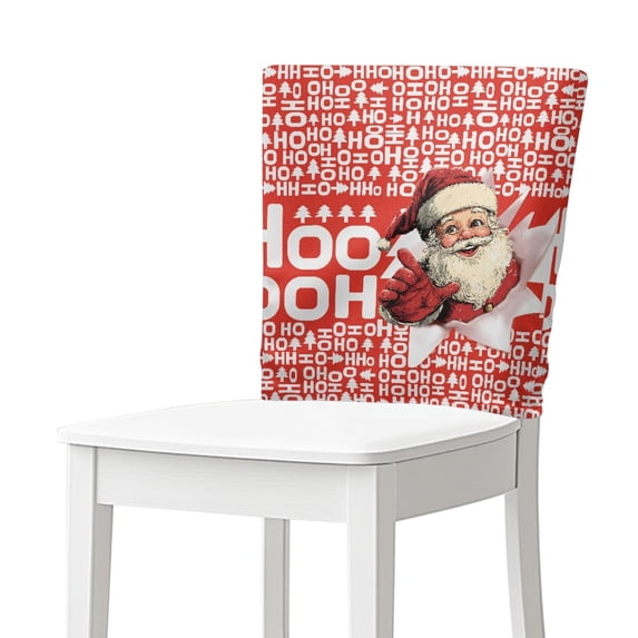 CHAQLIN Christmas Dining Chair Back Covers with Stretchable, Removable ...