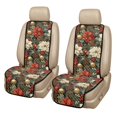 thumbnail image 1 of CHAQLIN Christmas Poinsettia Pattern All Season Comfort Car Seat Covers for SUV, Polyester Fabric Machine Washable Car Front Seat Covers Quilted Protective Cover, 1 of 7