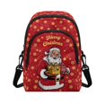 thumbnail image 1 of CHAQLIN Christmas Small Crossbody Wallet Featuring Santa Claus Pattern, Polyester Zipper Closure Sling Bag for Women Dating Hiking Daily Use, 1 of 8