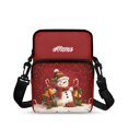 thumbnail image 1 of CHAQLIN Christmas Snowman Crossbody Shoulder Bag, Polyester 2 Layer Portable Messenger Pouch for Women and Girls, Travel Running Use, 1 of 8