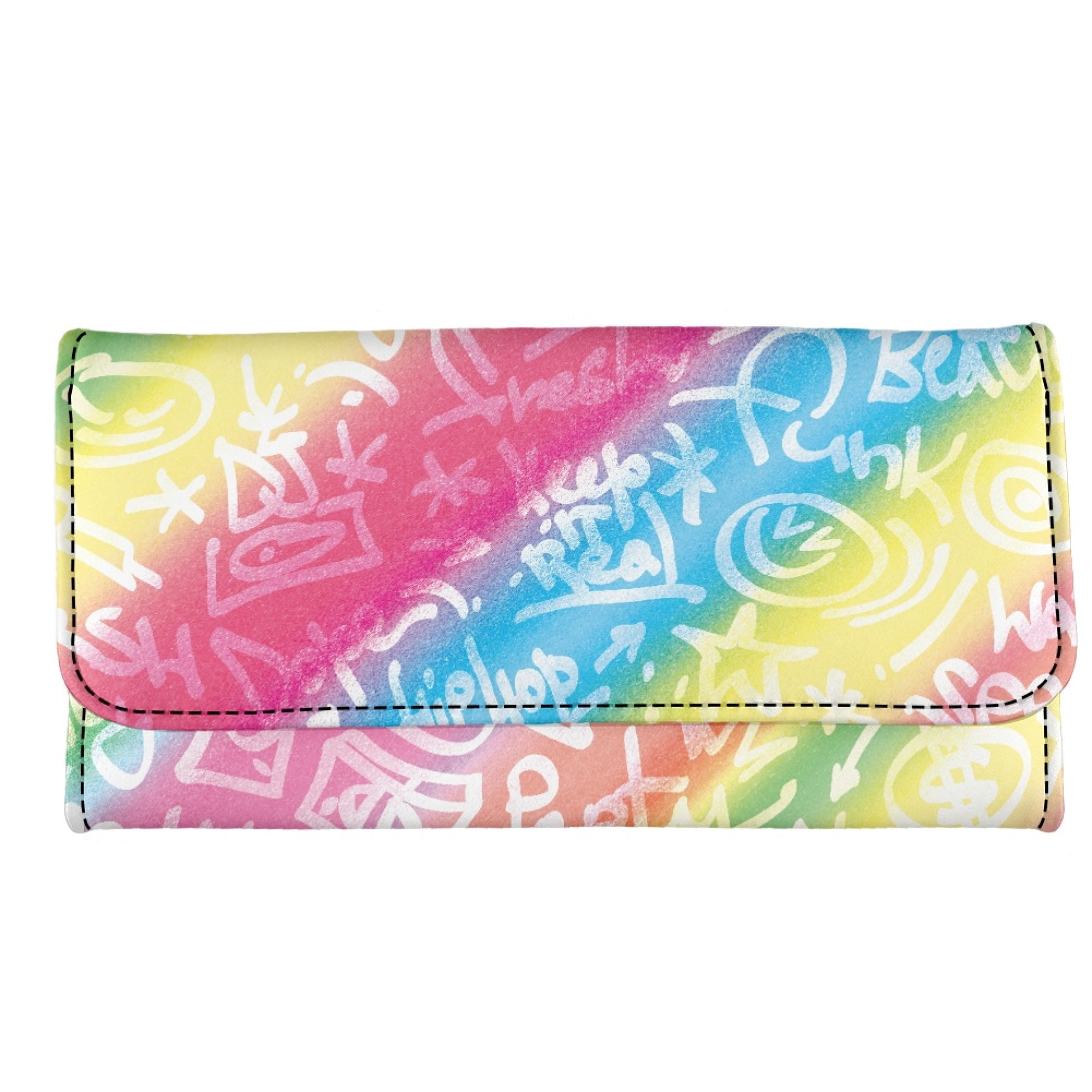 CHAQLIN Colorful Pattern Design Large Capacity Long Wallet, Leather ...