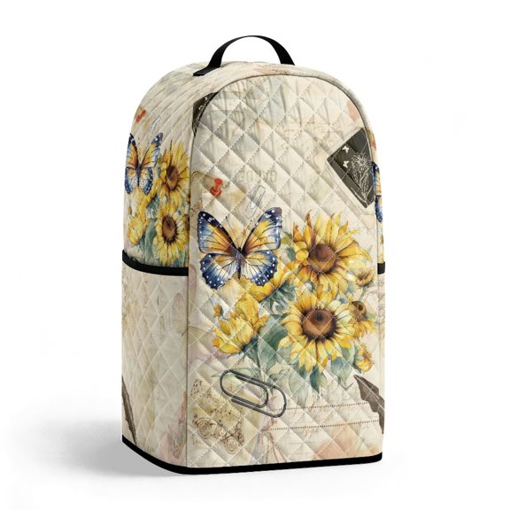 CHAQLIN Cooking Machine Cover for Home Kitchen, Durable Waterproof Cooking Appliance Cover Polyester Mixer Cover Sunflower Butterfly Vintage Pattern