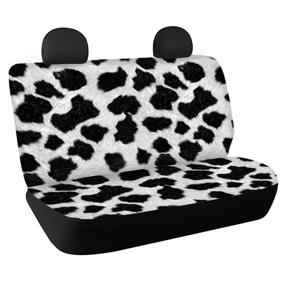 CHAQLIN Cow Print Pattern Rear Seat Covers for Kids, 2 Pcs Set Car Back Seat Cover Scratch Proof Protection Car Back Seat Covers
