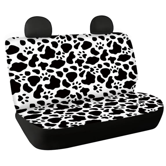 CHAQLIN Cow Print Stretch Rear Bench Seat Covers for Car Interior Auto Interior, Non-Slip Car Seat Covers Durable Rear Seat Covers