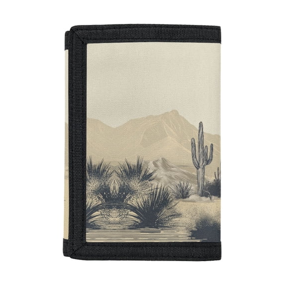 CHAQLIN Cowboy Desert Print Children's Wallet for Outdoor, Polyester Kids Trifold Wallet with Portable Lightweight Toddler Wallet