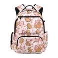 thumbnail image 1 of CHAQLIN Cute Capybara & Axolotl Cartoon Pattern Lightweight Bookbags with Water Resistant Portable Elementary Schoolbag, Multi-Pockets 17 Inch Kids Backpack for Commute Middle School, 1 of 10