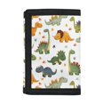 thumbnail image 1 of CHAQLIN Cute Dinosaur Print Waterproof Small Purse, Thin Polyester Fabric Clutch Wallet for Outdoor Sports Daily Use, 1 of 7