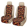 thumbnail image 1 of CHAQLIN Dustproof Car Front Seat Covers for SUV, Polyester Removable Seat Protector, Black Orange Flame Pattern, 1 of 7