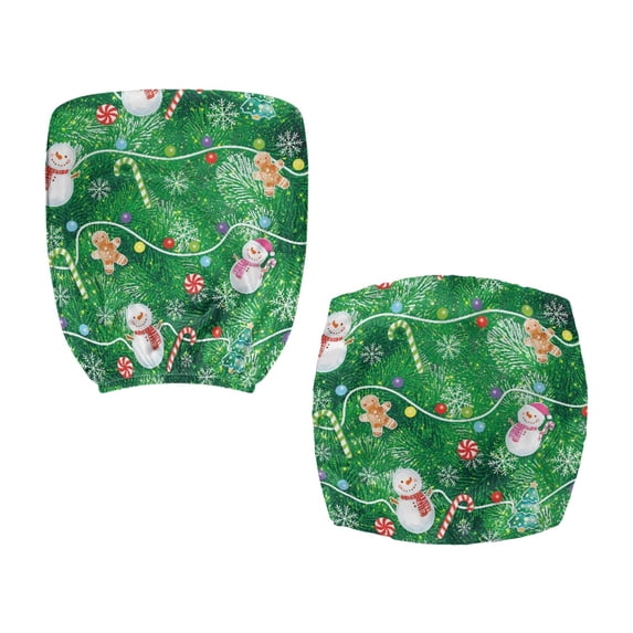 CHAQLIN Festive Forest Scene 2 Piece Sets Computer Chair Seat Cover for Armrest Chair Stretchable Fashion Computer Office Chair Cover Polyester Fabric Office Chair Slipcover