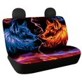 thumbnail image 1 of CHAQLIN Fire Ice Wolves Case Rear Bench Seat Covers with SUV Car, Non-Slip Stretch Car Seat Covers(Set of 2), 1 of 4