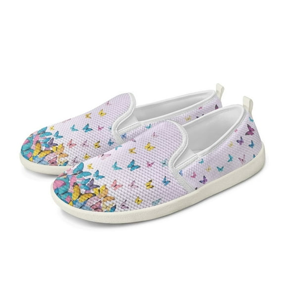 CHAQLIN Flat Shoes for Women Comfy Knit Dress Shoes Washable Round Toe Slip On Walking Flats Shoes for Dressy Wedding Work Office Casual