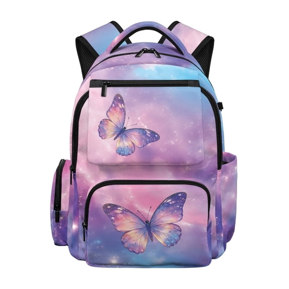 CHAQLIN Galaxy Print School Book Bag with Lightweight Waterproof School Bag, Multi-Pockets 17 Inch Kids Backpack for Camping Scuola