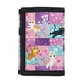 thumbnail image 1 of CHAQLIN Geometric Cute Cat Children's Wallet, Polyester Tifold Coin Purses for Travel, Portable Lightweight Kids Trifold Wallet, 1 of 7