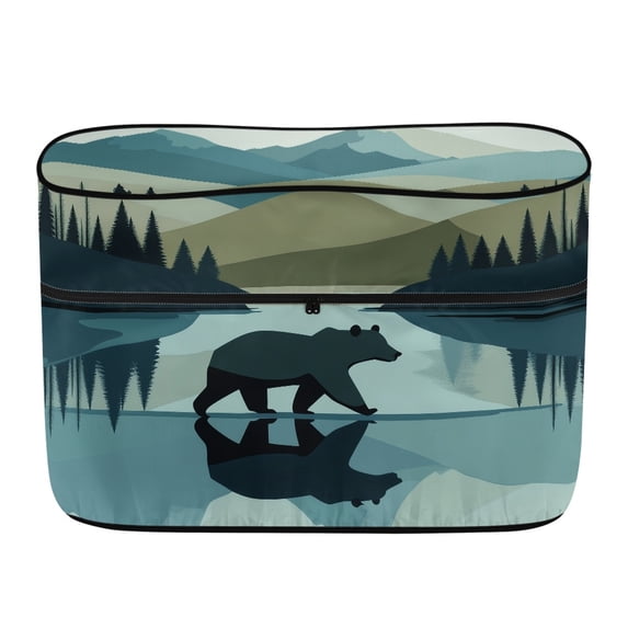 CHAQLIN Geometric Mountain Forest RV Propane Tank Cover for Travel, Polyester Waterproof RV Trailer Propane Tank Cover Zipper Durable Camping Trailer Propane Tank Cover