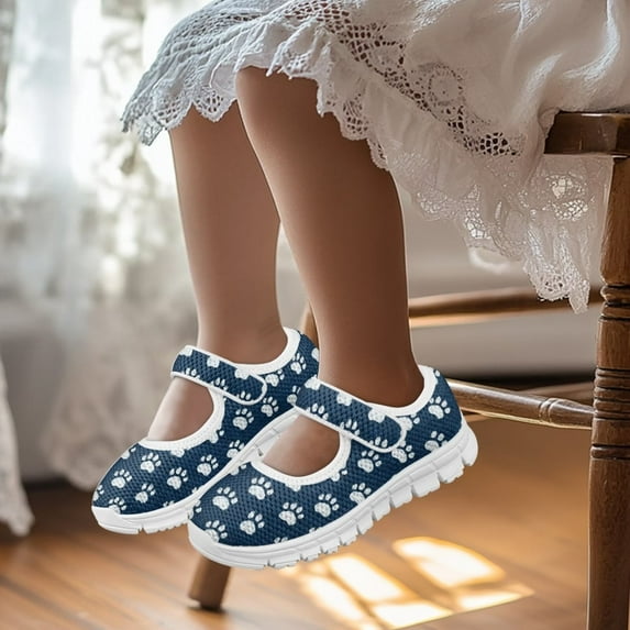CHAQLIN Girls Comfy Walking Shoes for Kids Toddler Sneakers Kids with Hook and Loop Storybook Casual Walking Shoes with Arch