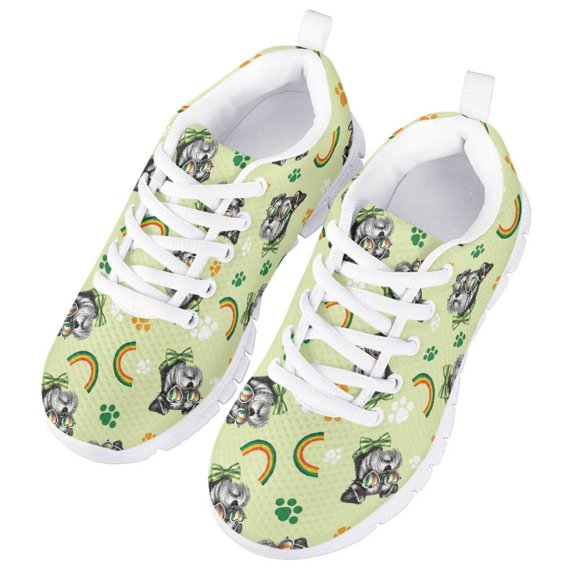 CHAQLIN Girls and Boys Party Shoes Kids Sneakers Tennis Running Shoes Lace-up Lightweight Breathable Walking Shoes