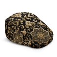 thumbnail image 1 of CHAQLIN Golden Floral Newsboy Hat for Holiday Daily Commuting, Polyester Retro Forward Flat Cap Lightweight All Match for Men and Women, 1 of 4