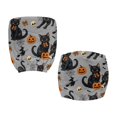 thumbnail image 1 of CHAQLIN Halloween Black Cat Desk Chair Cover with Stretchable Dustproof Polyester Fabric, Set of 2 for High Back Gaming Chair and Office Computer Chair, 1 of 8
