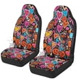 thumbnail image 1 of CHAQLIN Heart Graffiti Design, Full Wrapping Edge Removable Car Seat Covers Stretch Fit Universal Seat Covers for Cars for Automobile, 1 of 11