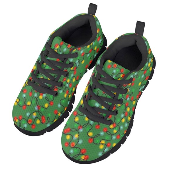 CHAQLIN Kids Christmas Tree Lights Sneakers for Boys Girls Tennis Shoes Unisex Athletic Running Cushion Lightweight Sneaker Comfy Walking