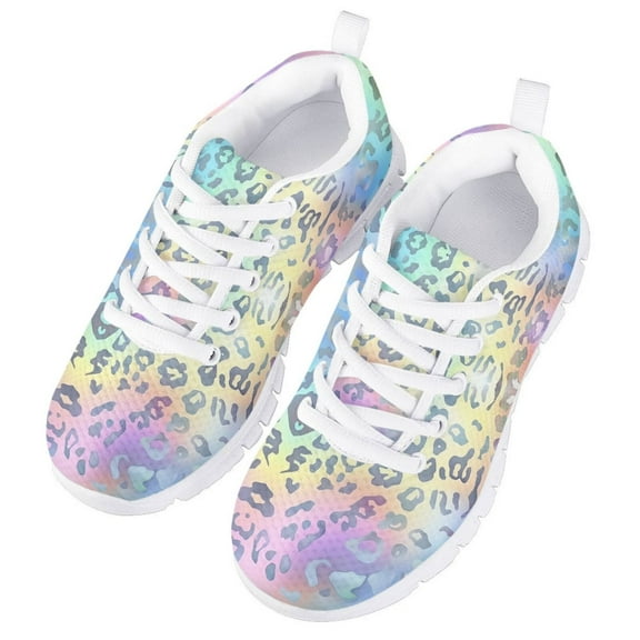 CHAQLIN Kids Sneakers for Girls Lightweight Sneakers Lace-up Tennis Running Shoes Breathable Walking Shoes for Little Kid Big Kid