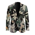 thumbnail image 1 of CHAQLIN Lightweight Suit Jacket, Flowers Pattern Polyester Single Button Men's Suit for Prom Casual, 1 of 8