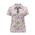 thumbnail image 1 of CHAQLIN Lightweight Women Half Zip Golf Shirts, Golf Equipment Print Polyester Breathable Quick Dry Womens Golf Shirt for Tennis Outdoor Hiking, 1 of 10