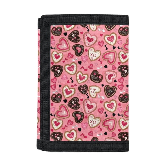 CHAQLIN Love Music Lightweight Children's Wallet, Polyester Tifold Coin Purses Portable Trifold Coin Purse Wallet for Outdoor Outdoor Sports