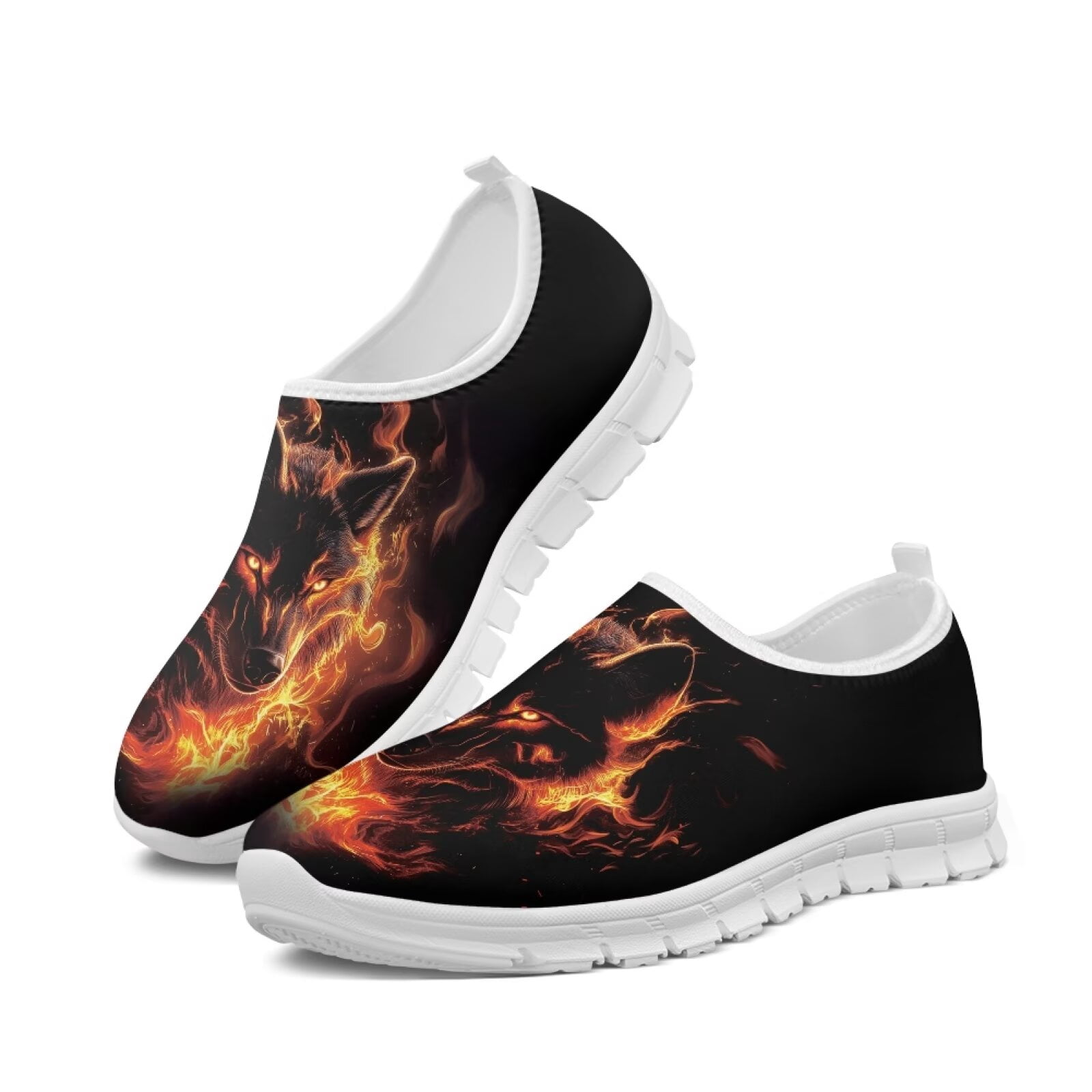 Nike Orange and Black Slip-On Loafers Jack O Lantern Slip On Shoes – Last Light Apparel main image 2