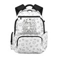 thumbnail image 1 of CHAQLIN Mushroom and Frog Pattern Padded Shoulder Straps Kids School Backpack for Daily Commute Elementary School, Lightweight Multi-Pocket Polyester Kids Backpack, 1 of 10