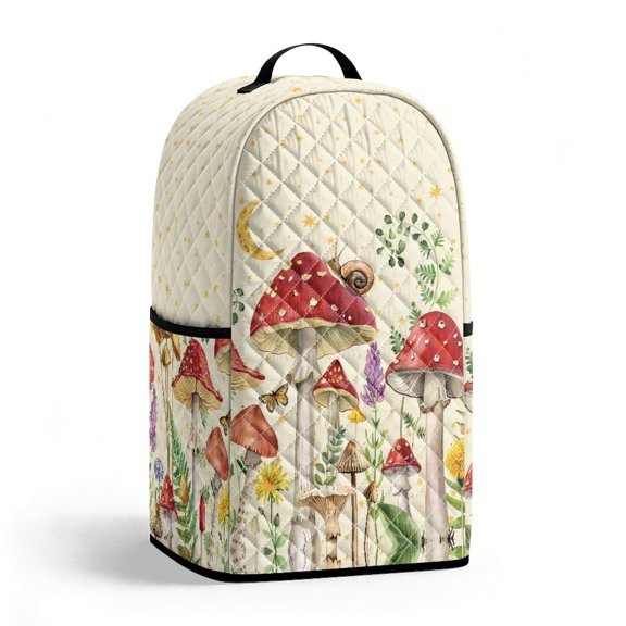 CHAQLIN Mushroom and Snail Pattern Polyester Appliance Cover, Cooking Machine Cover Proof Stain Washable Kitchen Appliance Cover for Home Home Kitchen