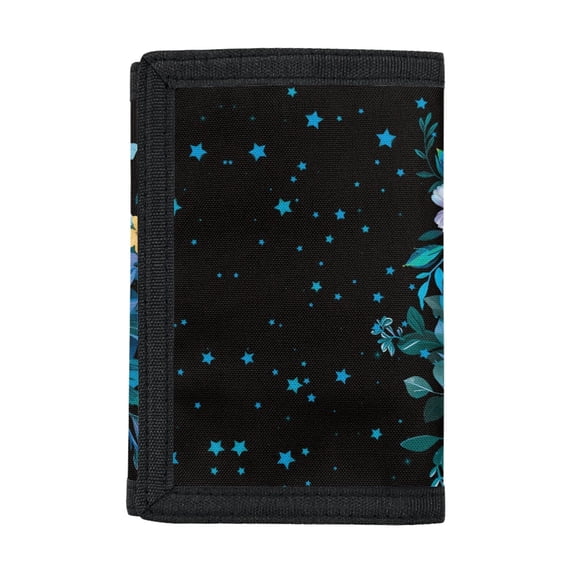 CHAQLIN Panda Moon Nest with Zipper Trifold Card Wallet, Polyester Children's Wallet Portable Youth Wallet for Outdoor Outdoor Sports