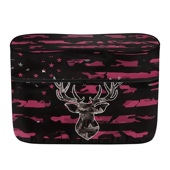 CHAQLIN Pink Camo Deer Print RV Propane Tank Cover for Outdoor Camping, Polyester Waterproof RV Trailer Propane Tank Cover Zipper Fade Resistant Camper Propane Tank Cover