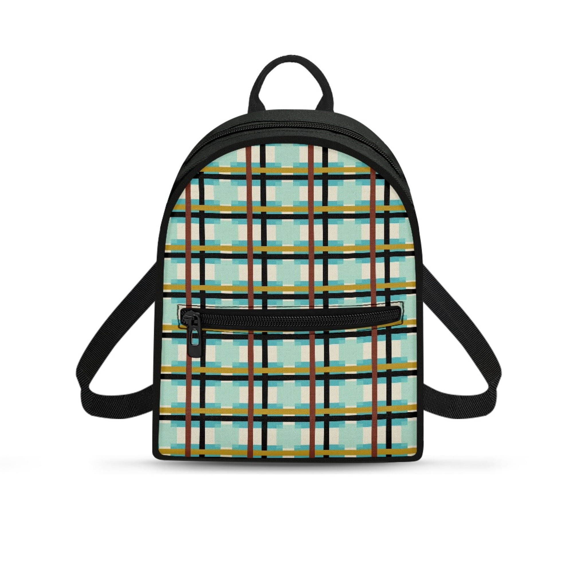 Grid Pattern Backpack CHAQLIN Plaid Grid Pattern Mini Travel Backpacks Lightweight Small ...