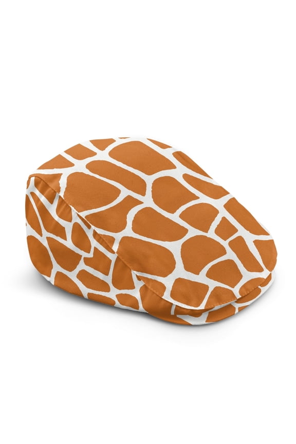 Polyester Beret Hats for Driving Summer Outdoor, All-Season Soft Flat Cap, Giraffe Print